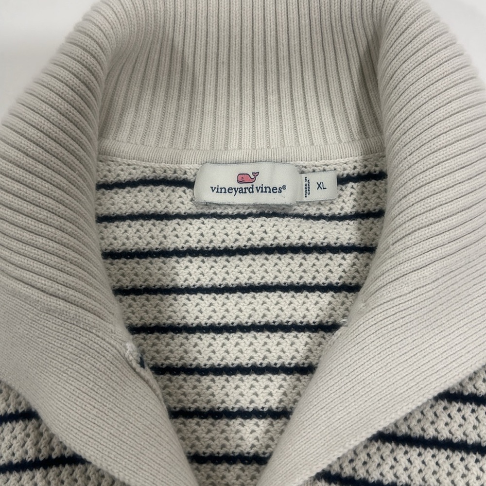 EUC Crochet Stitch Polo Sweater | color: Marshmallow - Picture 3 of 9